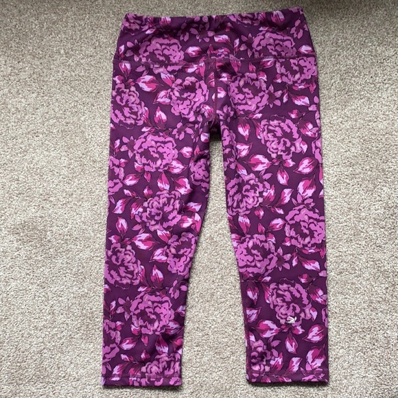 Glyder Floral Workout Crop Leggings- Small - Picture 2 of 3